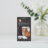 獣医モダン獣医モノグラムインスタグラム 名刺 (スタンド正面)