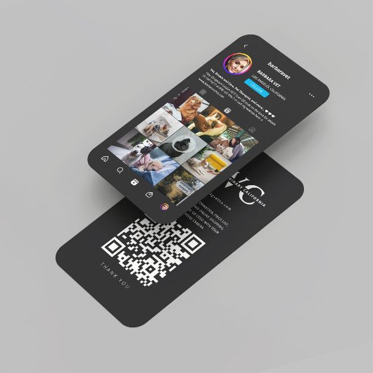 獣医モダン獣医VET獣医Instagram Dark 名刺