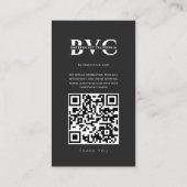 獣医モダン獣医VET獣医Instagram Dark 名刺 (裏面)