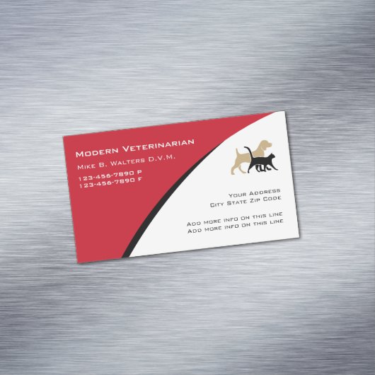 獣医モダン用磁気名刺 マグネット名刺 (インサイチュ)