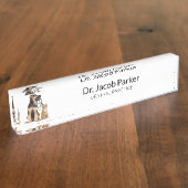 獣医モダン院 デスクネームプレート (側面)