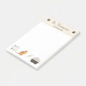 獣医モノ獣医物とかわいいオレンジ猫 ポストイット (アングル)