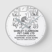 獣医ラウンドクロック ラウンド壁時計 (正面)