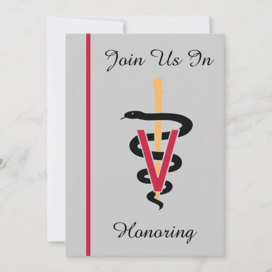 獣医リタイアメントお祝い招待状 招待状 (正面)