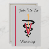 獣医リタイアメントお祝い招待状 招待状 (正面/裏面)