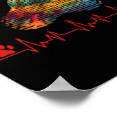 獣医レインボーポープリントハートビートベットテック ポスター (角)