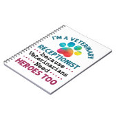 獣医レセプショニストかわいい感謝ポー ノートブック (左側)