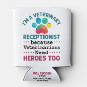 獣医レセプショニストかわいい感謝ポー 缶クーラー (裏面)