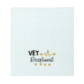 獣医レセプショニスト獣医の動物 ノートパッド (正面)