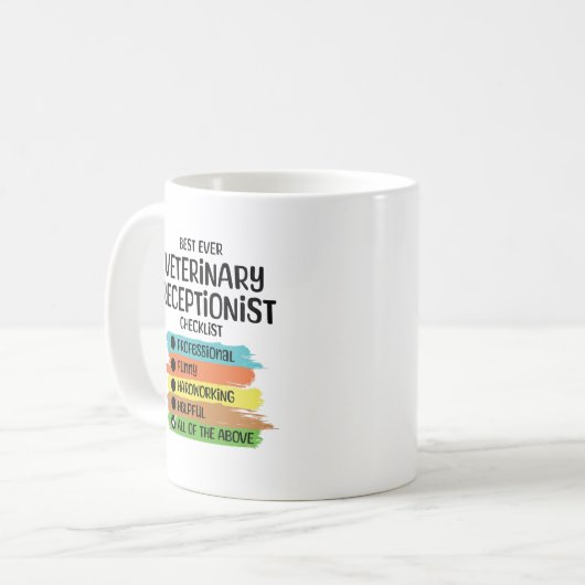 獣医レセプショニスト獣医オフィスアシスタント コーヒーマグカップ (正面左)
