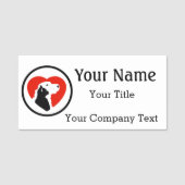 獣医ロゴ付き名前タグカスタム文字バッジ 名札 (正面)