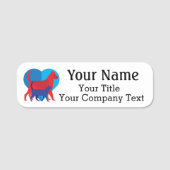 獣医ロゴ付き名前タグカスタム文字バッジ 名札 (正面)