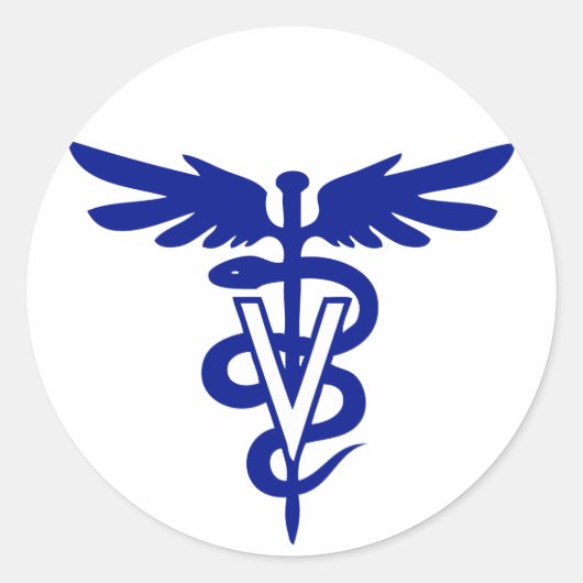 獣医ロゴ4 ラウンドシール (正面)