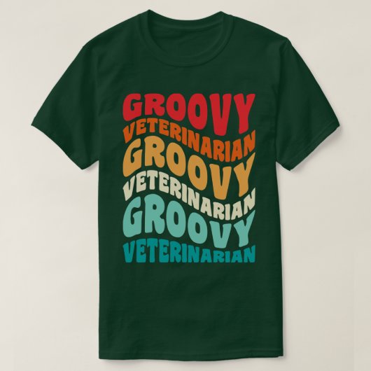 獣医ヴィンテージレトロ60s 70s 80s Vibes Tシャツ (デザイン正面)