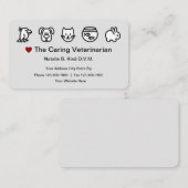 獣医動物のテーマ 名刺 (正面/裏面)