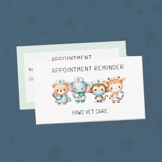 獣医動物病院アポイントメントアラーム 予約カード