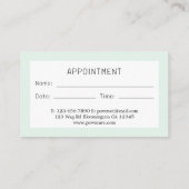 獣医動物病院アポイントメントアラーム 予約カード (裏面)