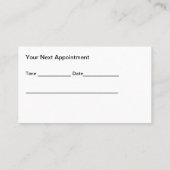 獣医動物病院アポイントメントカード 名刺 (裏面)