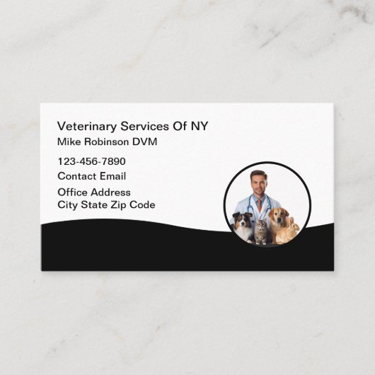 獣医動物病院アポイントメントカード 名刺 (正面)