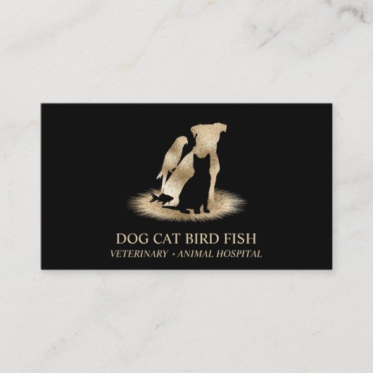 獣医動物病院ペット座りサービス 名刺 (正面)