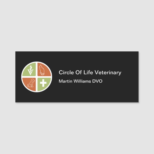 獣医医用ペットケアスタッフの名札 名札 (正面)