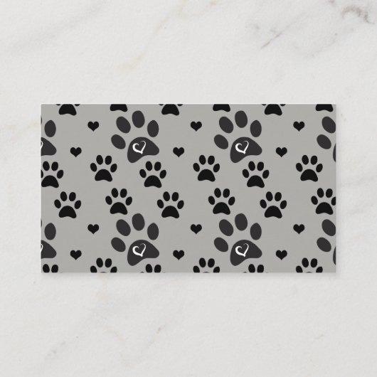 獣医医院の名刺のテンプレート 名刺 (裏面)