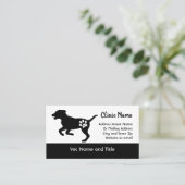 獣医医院の名刺犬のシルエット 名刺 (スタンド正面)