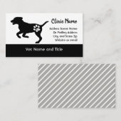 獣医医院の名刺犬のシルエット 名刺 (正面/裏面)