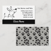 獣医医院の漫画犬の名刺 名刺 (正面/裏面)