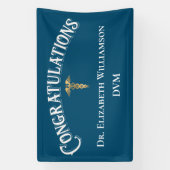 獣医医DVMおめでとう 横断幕 (縦)