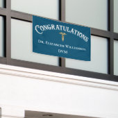 獣医医DVMおめでとう 横断幕 (ビルの外側)