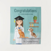 獣医卒業おめでとう！DVM学位取得お祝い！ タペストリー (正面)