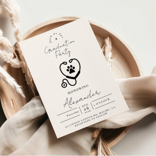 獣医卒業パーティー 招待状