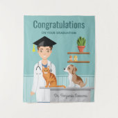 獣医博士（DVM）卒業おめでとう！ タペストリー (正面)