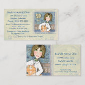 獣医及びショウガのペルシャの名刺 名刺 (正面/裏面)