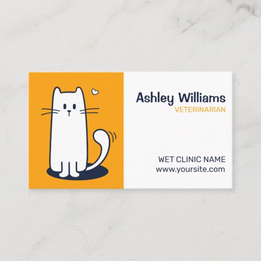 獣医名刺テンプレート動気に物  名刺 (正面)