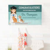 獣医大学卒業おめでとう！DVM学位取得おめでとう！ 横断幕 (インサイチュ)