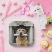 獣医大学院ゴールデンレトリバー ペーパープレート (パーティー)