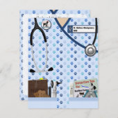 獣医大学院発表 招待状 (正面/裏面)