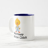 獣医学のひよこのマグ ツートーンマグカップ (正面左)