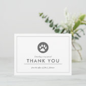 獣医学をテーマにした |ミニマリストフラットありがとうございました サンキューカード (スタンド正面)