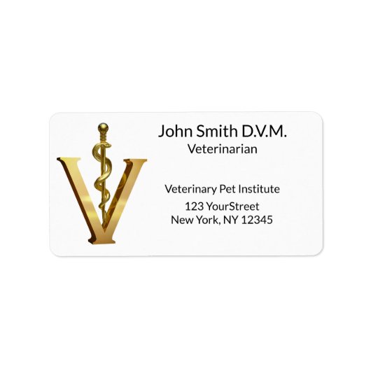獣医学アスクエレガントレピオス獣医金ゴールドV ラベル (正面)