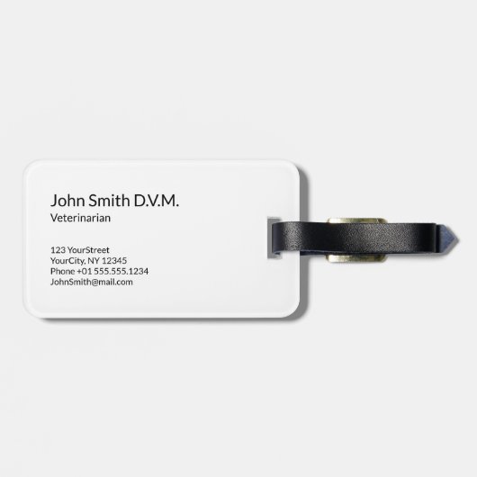 獣医学アスレピウスエレガント獣医金ゴールドV ラゲッジタグ (裏面横)