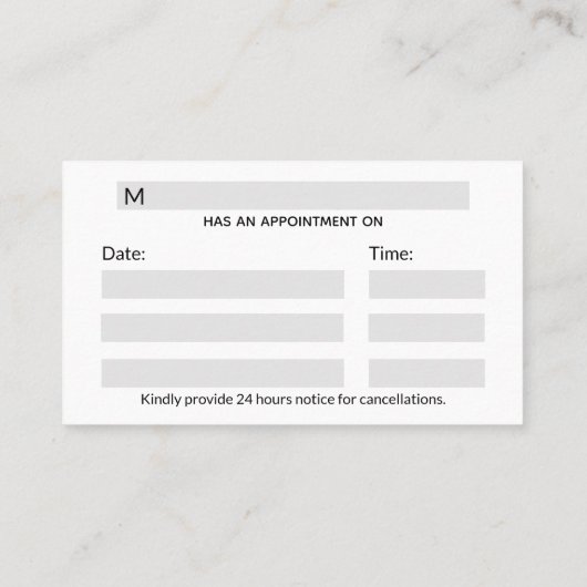 獣医学アスレピウス獣医金ゴールドV エレガント 予約カード (裏面)