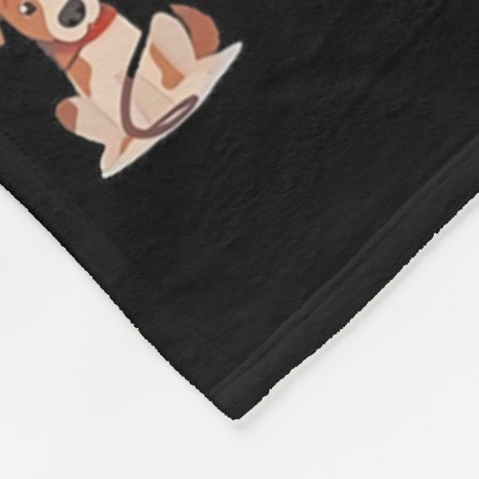 獣医学アルファベットベットナース学生Sch フリースブランケット (角)