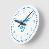 獣医学シンボル ラウンド壁時計 (傾斜)