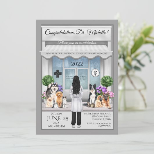 獣医学卒業招待状 招待状 (スタンド正面)