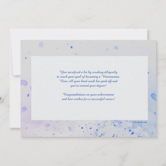 獣医学博士の卒業カード (裏面)