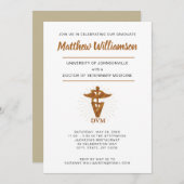 獣医学博士（DVM）卒業のシンボル 案内状 (正面/裏面)