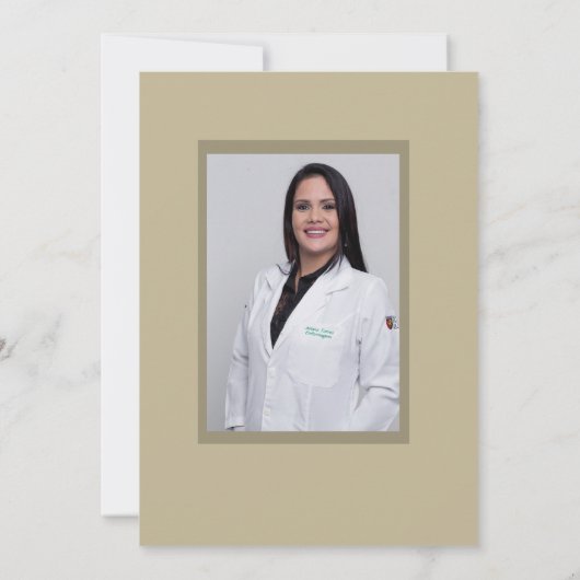 獣医学博士(DVM)卒業の象徴 案内状 (裏面)